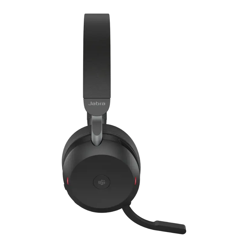 Jabra Evolve2 75 – widok z boku z wysięgnikiem