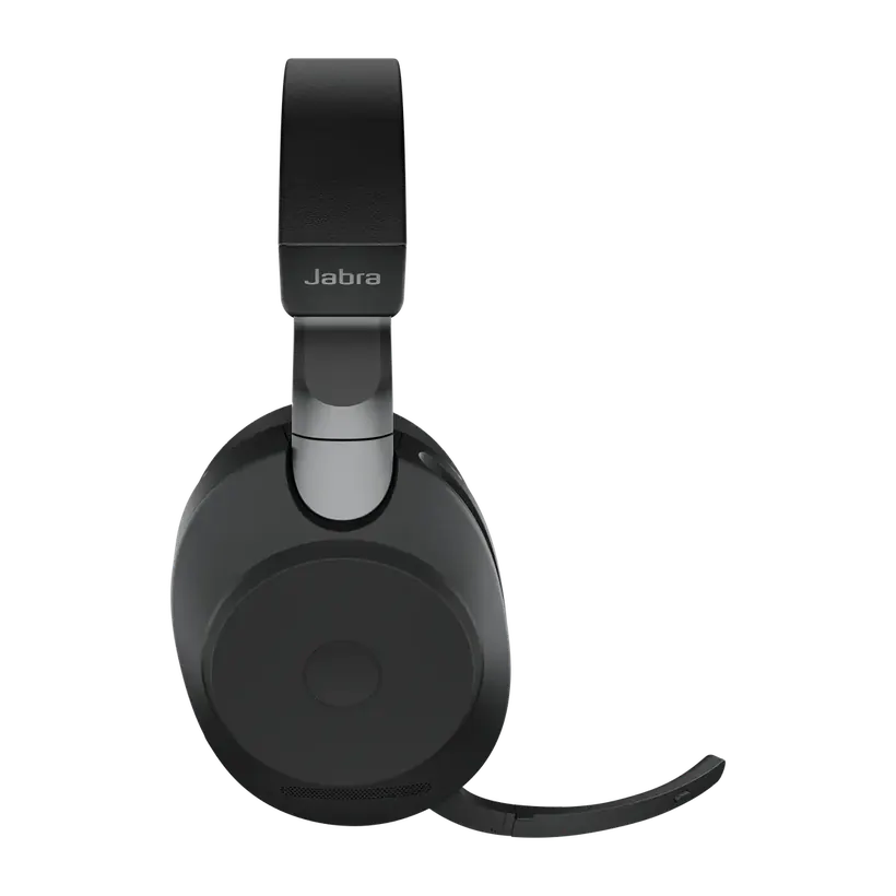 Jabra Evolve2 85 – widok z boku z wysięgnikiem